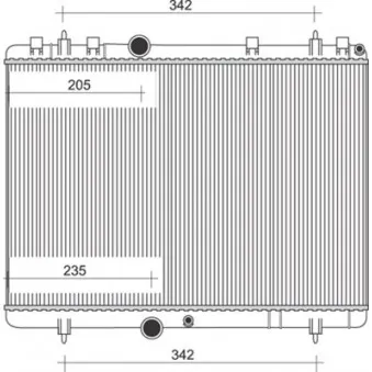 Radiateur, refroidissement du moteur MAGNETI MARELLI 350213879000