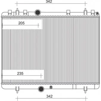 Radiateur, refroidissement du moteur MAGNETI MARELLI 350213880000