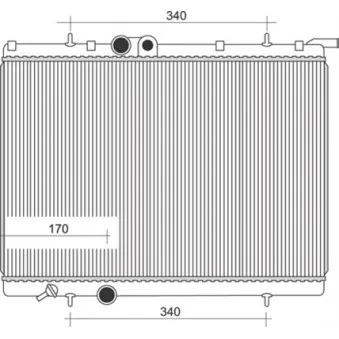 Radiateur, refroidissement du moteur MAGNETI MARELLI 350213883000