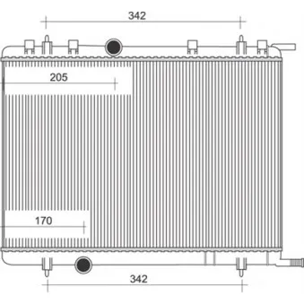Radiateur, refroidissement du moteur MAGNETI MARELLI 350213884000