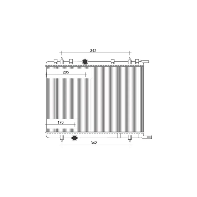 Radiateur, refroidissement du moteur MAGNETI MARELLI 350213884000