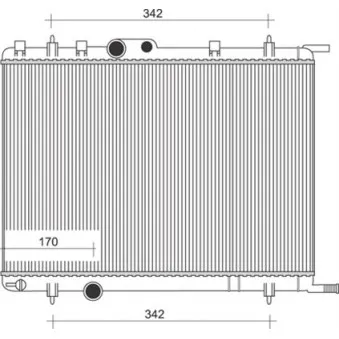 Radiateur, refroidissement du moteur MAGNETI MARELLI 350213885000