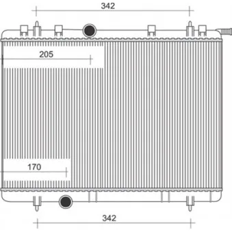Radiateur, refroidissement du moteur MAGNETI MARELLI 350213886000
