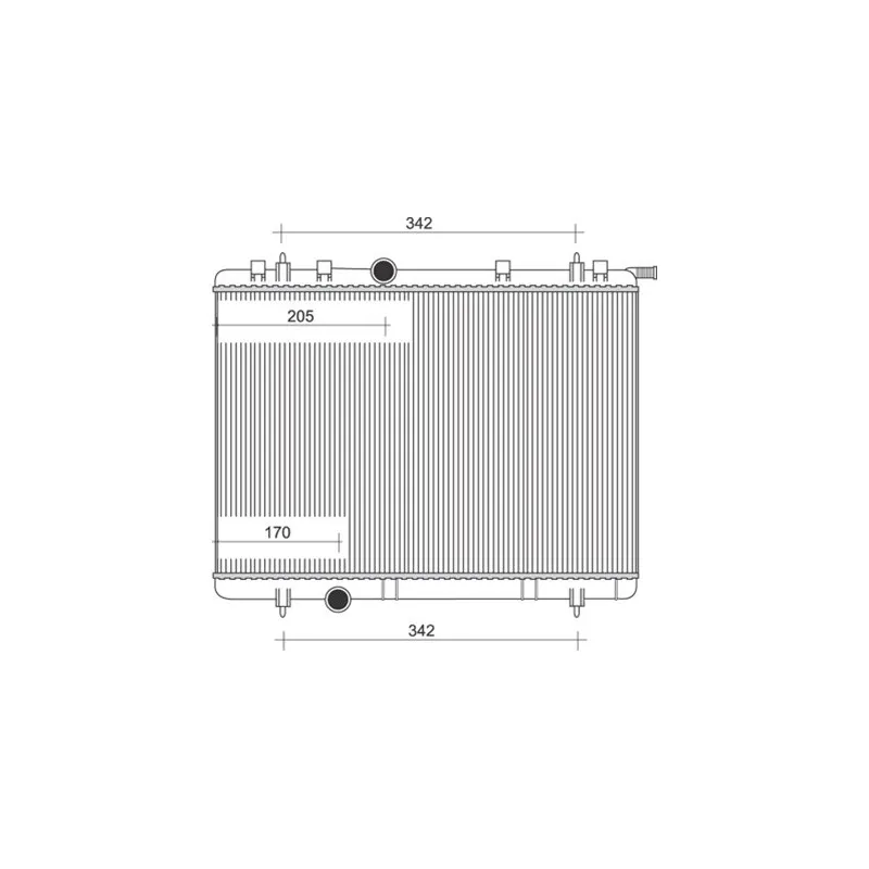 Radiateur, refroidissement du moteur MAGNETI MARELLI 350213886000