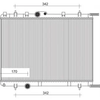 Radiateur, refroidissement du moteur MAGNETI MARELLI 350213887000