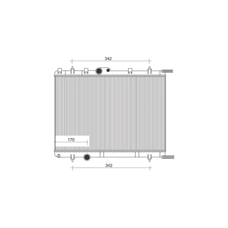 Radiateur, refroidissement du moteur MAGNETI MARELLI 350213887000