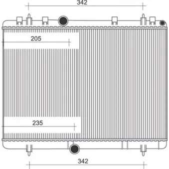 Radiateur, refroidissement du moteur MAGNETI MARELLI 350213889000