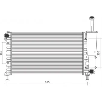Radiateur, refroidissement du moteur MAGNETI MARELLI