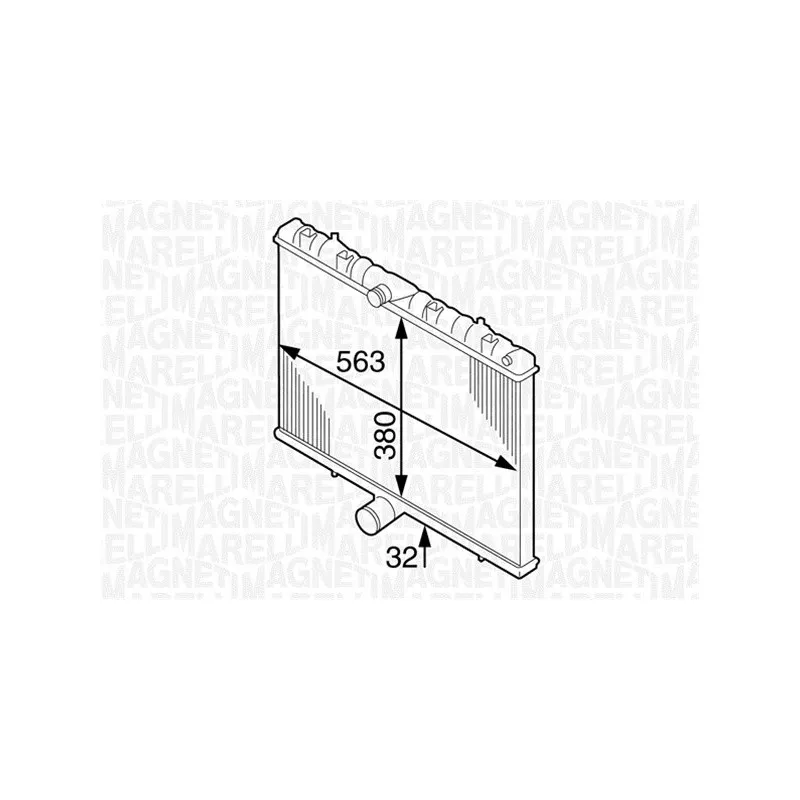 Radiateur, refroidissement du moteur MAGNETI MARELLI 350213904000