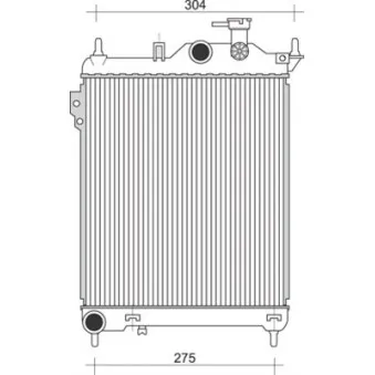 Radiateur, refroidissement du moteur MAGNETI MARELLI 350213934000