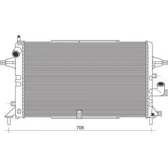 Radiateur, refroidissement du moteur MAGNETI MARELLI 350213975000