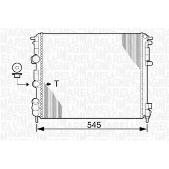Radiateur, refroidissement du moteur MAGNETI MARELLI 350213990000