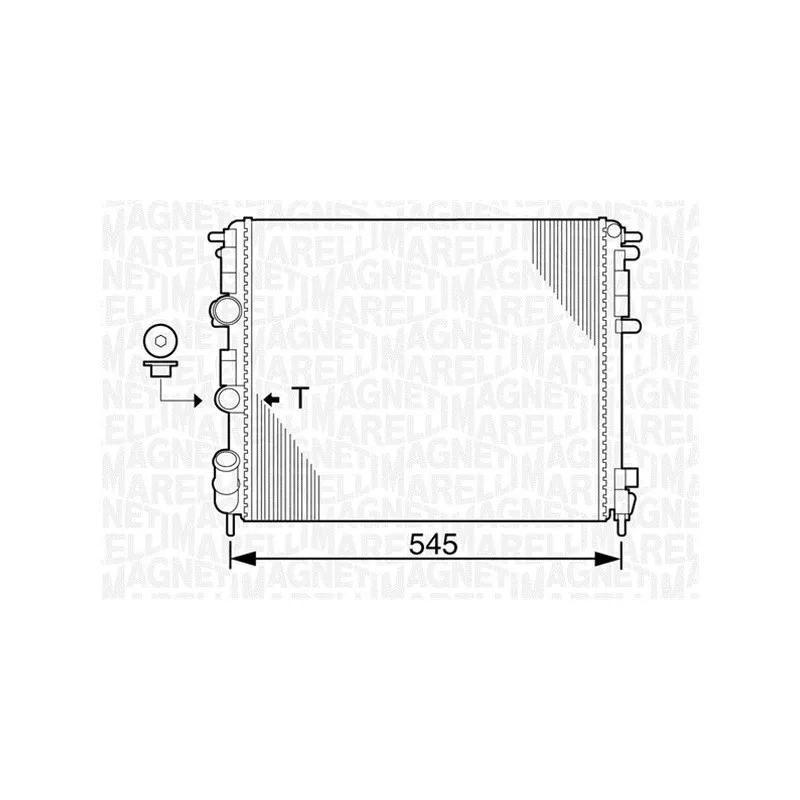 Radiateur, refroidissement du moteur MAGNETI MARELLI 350213990000