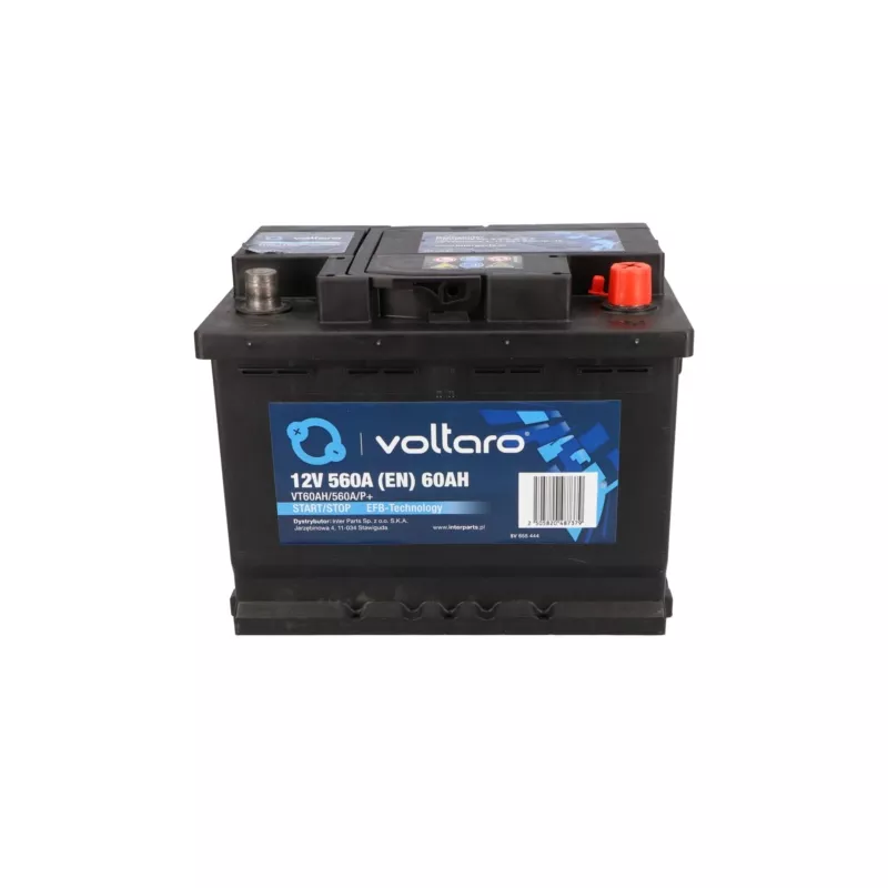 Batterie de démarrage Start & Stop VOLTARO VT60AH/560A/P+