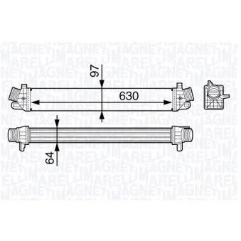 Intercooler, échangeur MAGNETI MARELLI 351319202980