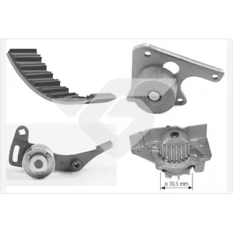 Pompe à eau + kit de courroie de distribution HUTCHINSON KH01WP30