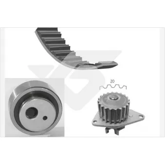 Pompe à eau + kit de courroie de distribution HUTCHINSON KH03WP05
