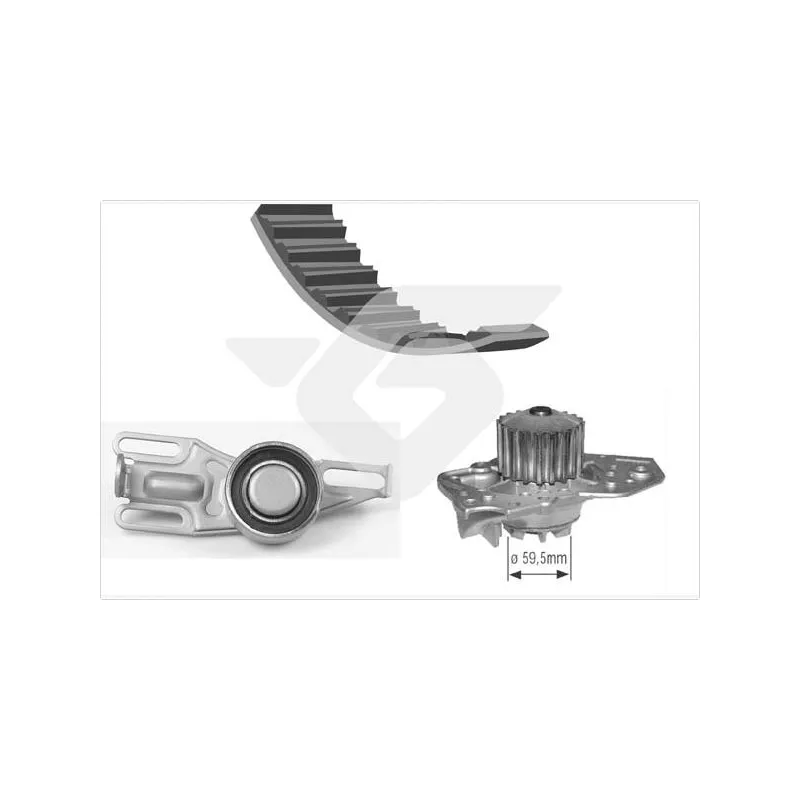 Pompe à eau + kit de courroie de distribution HUTCHINSON KH05WP01