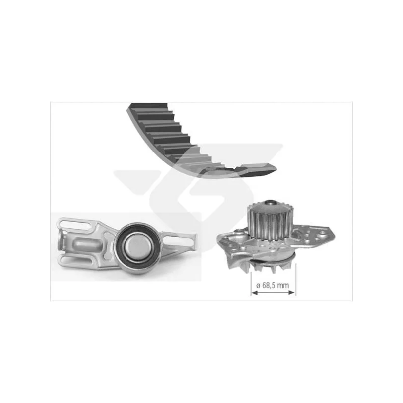 Pompe à eau + kit de courroie de distribution HUTCHINSON KH05WP09