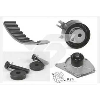 Pompe à eau + kit de courroie de distribution HUTCHINSON KH101WP63