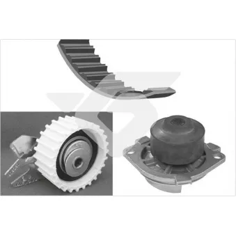 Pompe à eau + kit de courroie de distribution HUTCHINSON KH119WP38