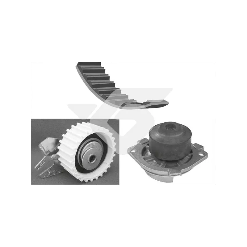 Pompe à eau + kit de courroie de distribution HUTCHINSON KH119WP38