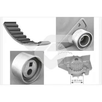 Pompe à eau + kit de courroie de distribution HUTCHINSON KH135WP12