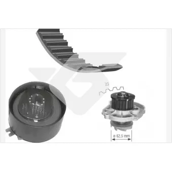 Pompe à eau + kit de courroie de distribution HUTCHINSON KH139WP46