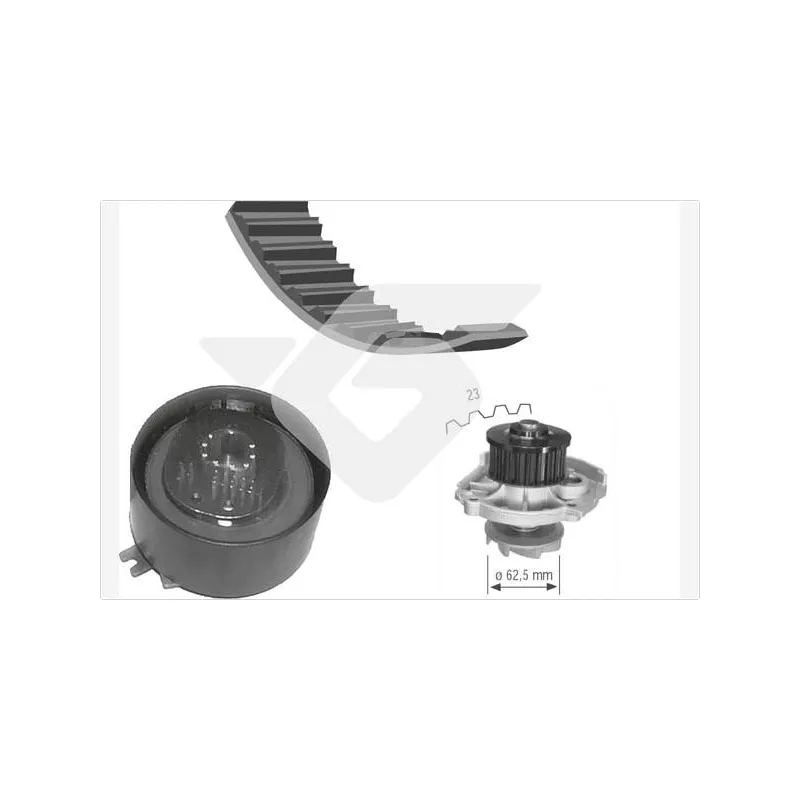 Pompe à eau + kit de courroie de distribution HUTCHINSON KH139WP46