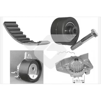Pompe à eau + kit de courroie de distribution HUTCHINSON KH142WP27