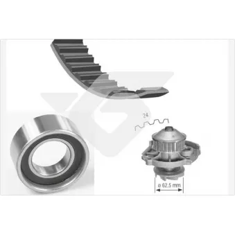 Pompe à eau + kit de courroie de distribution HUTCHINSON KH146WP40