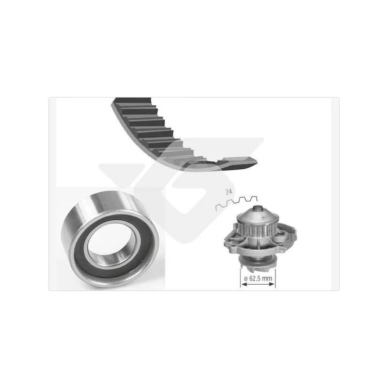 Pompe à eau + kit de courroie de distribution HUTCHINSON KH146WP40