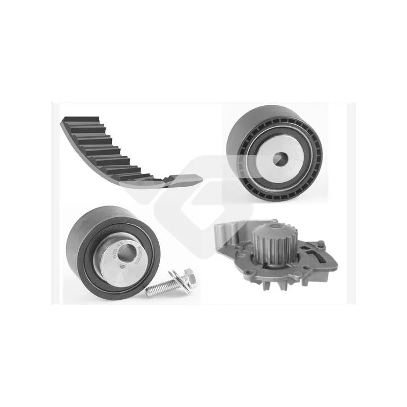 Pompe à eau + kit de courroie de distribution HUTCHINSON KH147WP60