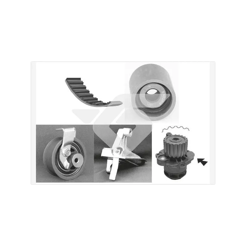 Pompe à eau + kit de courroie de distribution HUTCHINSON KH150WP71