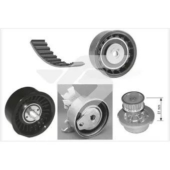Pompe à eau + kit de courroie de distribution HUTCHINSON KH152WP19