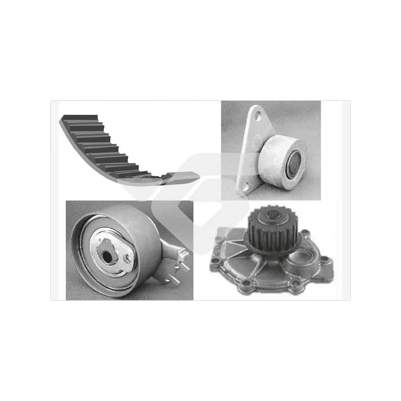 Pompe à eau + kit de courroie de distribution HUTCHINSON KH154WP22