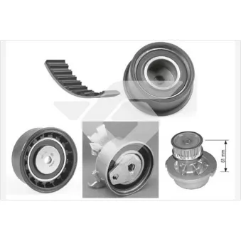 Pompe à eau + kit de courroie de distribution HUTCHINSON KH158WP19