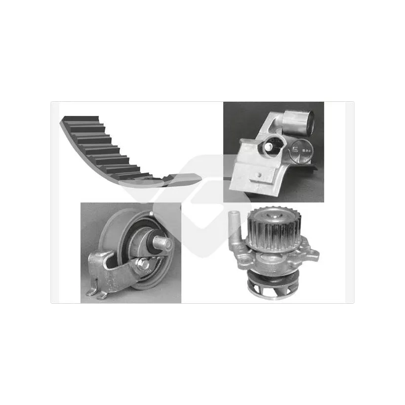 Pompe à eau + kit de courroie de distribution HUTCHINSON KH166WP51