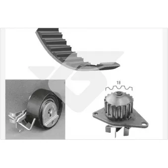 Pompe à eau + kit de courroie de distribution HUTCHINSON KH171WP48