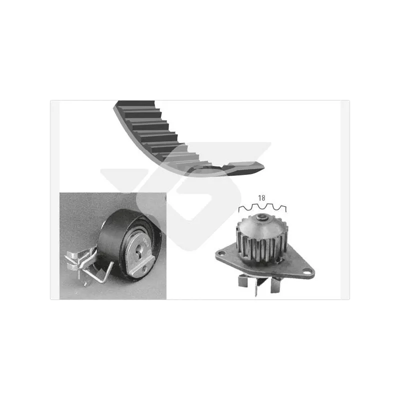 Pompe à eau + kit de courroie de distribution HUTCHINSON KH171WP48