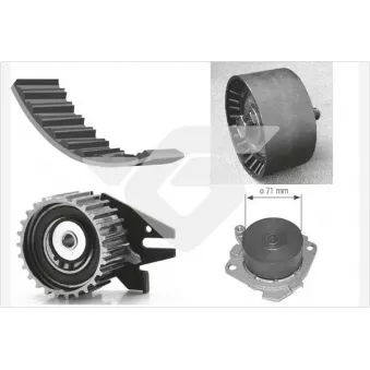 Pompe à eau + kit de courroie de distribution HUTCHINSON KH184WP25