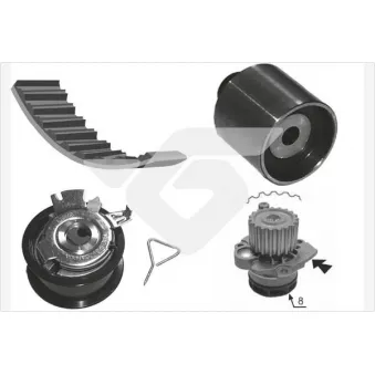 Pompe à eau + kit de courroie de distribution HUTCHINSON KH194WP56