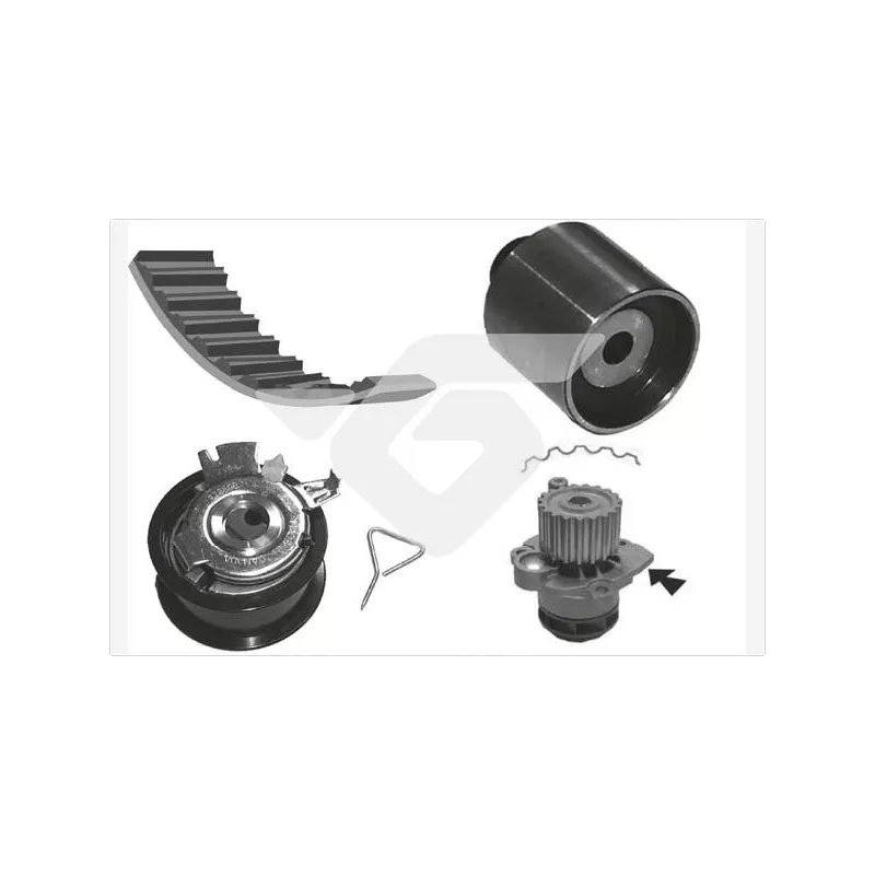 Pompe à eau + kit de courroie de distribution HUTCHINSON KH194WP57