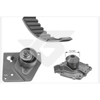Pompe à eau + kit de courroie de distribution HUTCHINSON KH235WP62