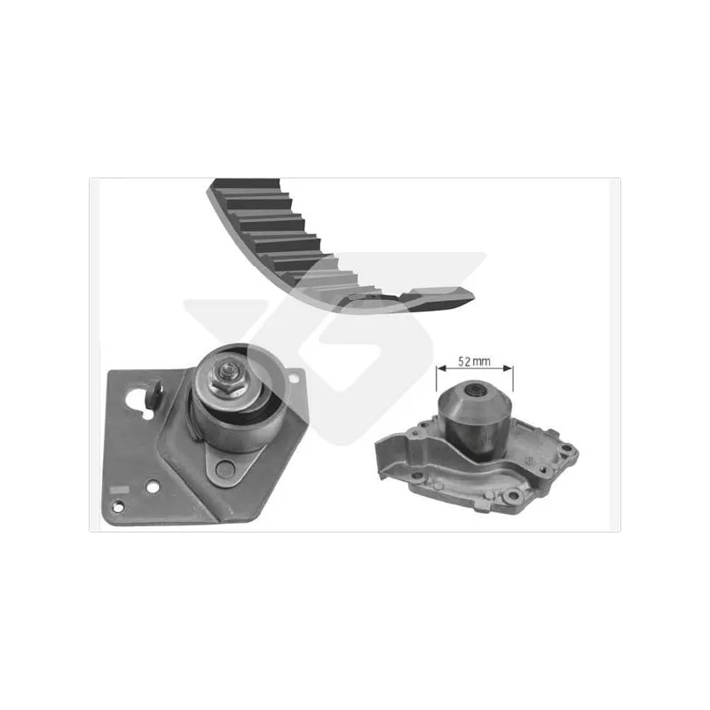 Pompe à eau + kit de courroie de distribution HUTCHINSON KH235WP62
