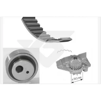 Pompe à eau + kit de courroie de distribution HUTCHINSON KH25WP11