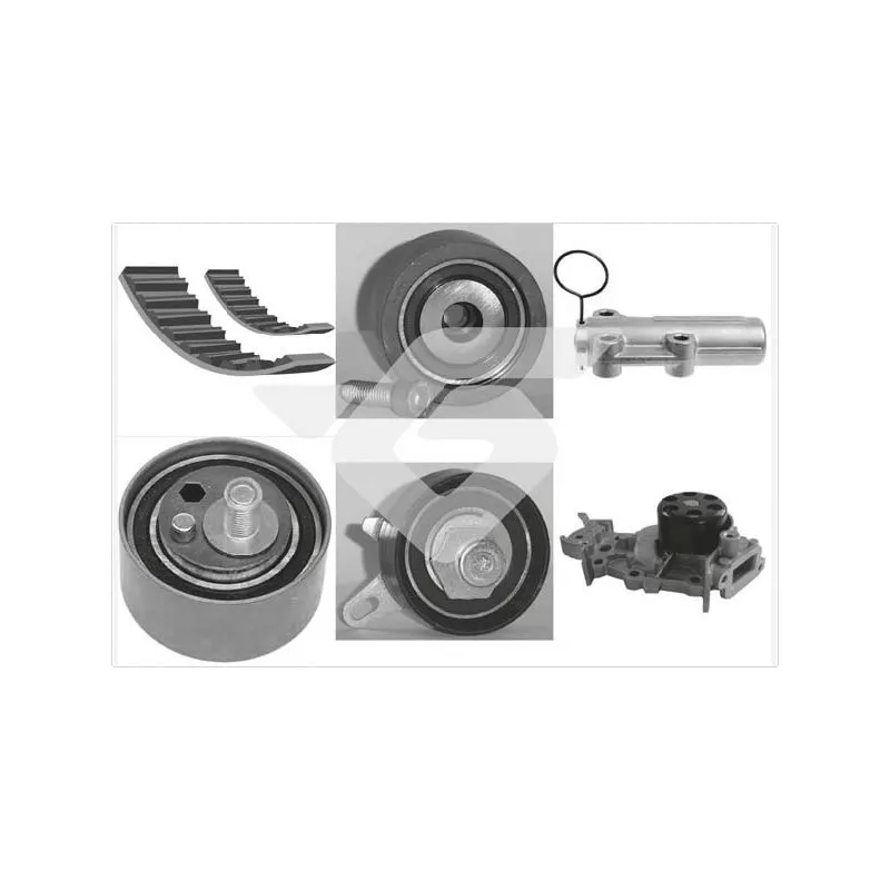 Pompe à eau + kit de courroie de distribution HUTCHINSON KH265WP69