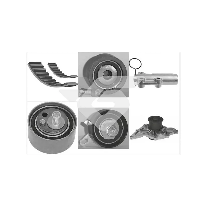 Pompe à eau + kit de courroie de distribution HUTCHINSON KH266WP69