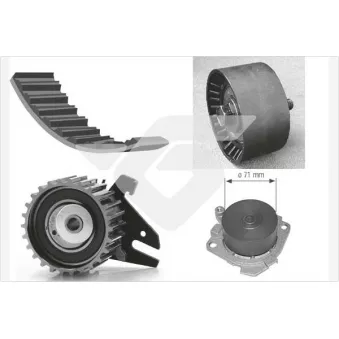 Pompe à eau + kit de courroie de distribution HUTCHINSON KH273WP25