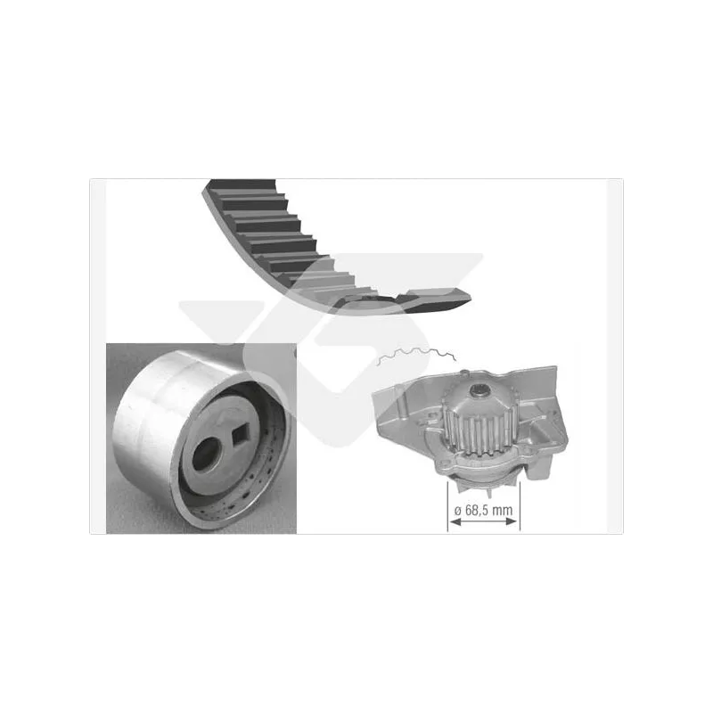 Pompe à eau + kit de courroie de distribution HUTCHINSON KH278WP12